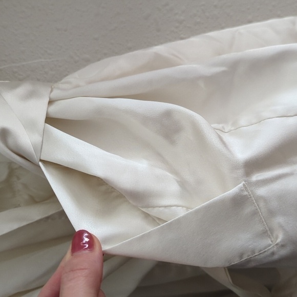 Victoria's Secret Off White Ivory Vintage Robe One Size Pockets Waist Tie Y2K - Picture 2 of 10